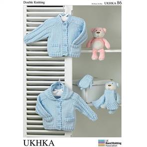 UKHKA Pattern 86 - Cardigans, Scarf and Mittens