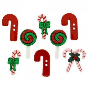 Dress It Up Embellishments - Candy Striped Christmas