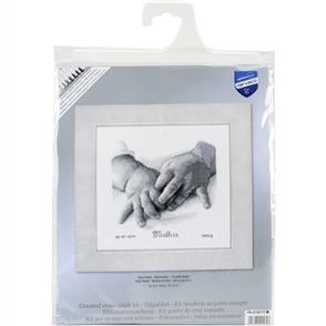 Vervaco  Baby Hands Birth Record On Aida Counted Cross Stitch Kit