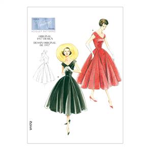 Vogue Pattern 1172 Misses'/Misses' Petite Dress and Belt V1172