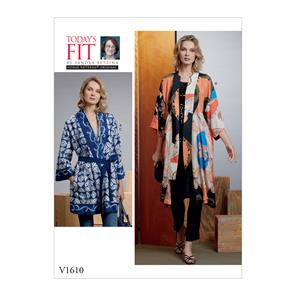 Vogue Pattern 1610 Misses' Kimono and Belts V1610