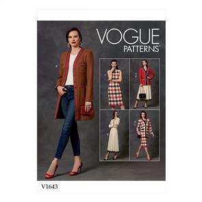 Vogue Pattern Misses'/Misses' Petite Jacket, Dress and Skirt V1643