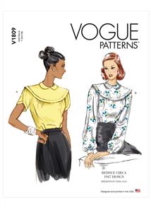 Vogue Pattern 1809 Misses' Tops V1809