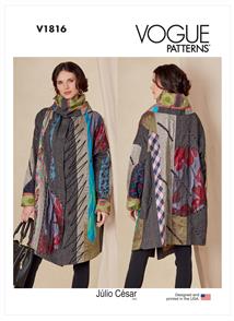 Vogue Pattern 1816 Misses' Reversible Coat V1816