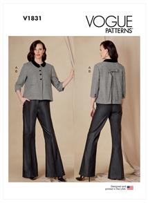 Vogue Pattern Misses' and Misses' Petite Jacket and Pants V1831