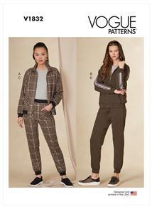 Vogue Pattern 1832 Misses' and Misses' Petite Jacket and Pants V1832