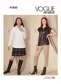 Vogue Pattern 1833 Misses' Top, Skirt and Pants V1833