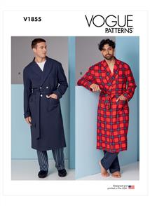Vogue Pattern 1855 Men's Robe and Belt V1855