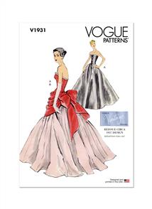 Vogue Pattern Misses' Vintage Dress and Overbodice with Pannier V1931