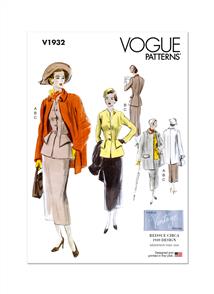 Vogue Pattern Misses' Vintage Suit and Coat V1932