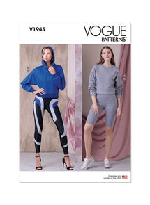 Vogue Misses' Knit Tops and Leggings in Two Lengths