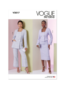 Vogue Sewing Patterns Misses' Jacket in Two Lengths, Skirt and Pants V2017