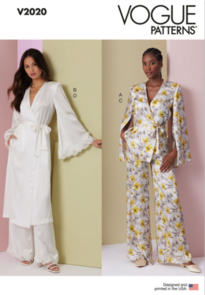 Vogue Patterns Misses' Lounge Top, Robe and Pants V2020