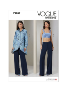 Vogue Patterns Misses' Shirt, Crop Top and Pants V2037