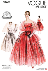 Vogue Patterns 1950s Misses' Dresses and Stole V2061