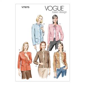 Vogue Pattern 7975 Misses'/Misses' Petite Jacket V7975