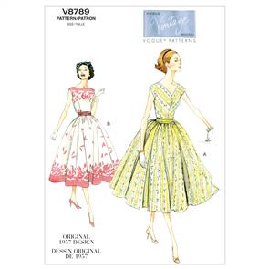 Vogue Pattern Misses'/Misses' Petite Dress and Cummerbund V8789