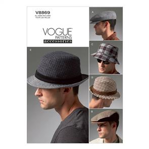 Vogue Pattern 8869 Men's Hats V8869