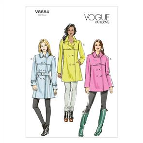 Vogue Pattern Misses' Coat and Belt V8884