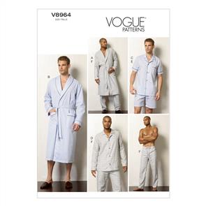 Vogue Pattern 8964 Men's Robe, Top, Shorts and Pants V8964