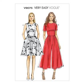 Vogue Pattern Misses'/Misses' Petite Dress and Jumpsuit V9075