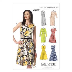 Vogue Pattern Misses' Notch-Neck Princess-Seam Dresses V9167