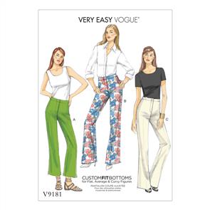 Vogue Pattern Misses' Custom-Fit Bootcut Pants V9181