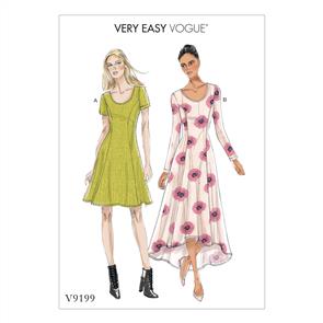 Vogue Pattern Misses' Knit Fit and Flare Dresses V9199