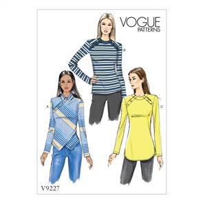 Vogue Pattern Misses' Button-Detail Tops V9227