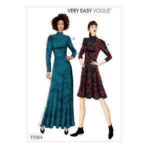 Vogue Pattern Misses'/Misses' Petite Knit, Fit-And-Flare Dresses V9264