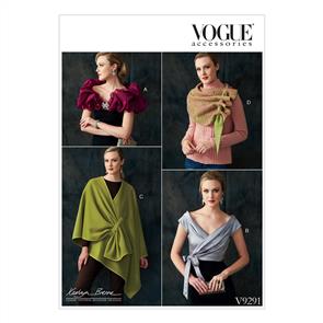 Vogue Pattern 9291 Misses' Wraps, Shrug, and Scarf V9291