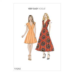 Vogue Pattern 9292 Misses' Dress and Dickie V9292