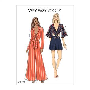 Vogue Pattern Misses' Top, Shorts and Pants V9319