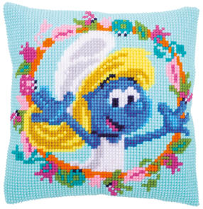 Vervaco  Cross Stitch Cushion Kit - The Smurfs Smurfette