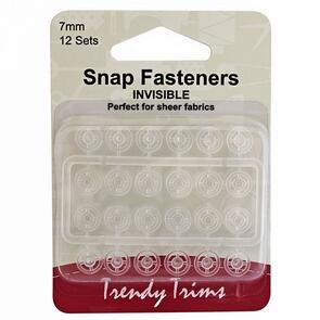 Trendy Trims  Nylon Snap Fasteners (Invisible - 7mm) 12/Pkg