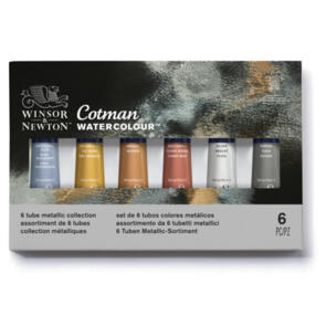 Winsor & Newton Cotman Watercolour Metallic 8ml Set - 6pc