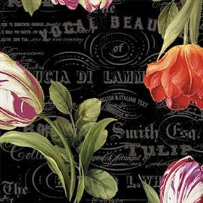 Wilmington Prints Garden View - Tulips Black