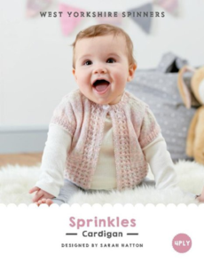 West Yorkshire Spinners Sprinkles Cardigan Knitting Pattern in Bo Peep 4ply