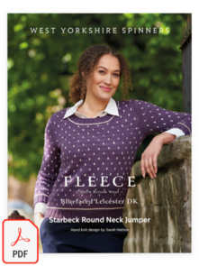 West Yorkshire Spinners Starbeck Round Neck Jumper in Fleece Bluefaced Leicester DK