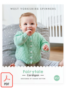 West Yorkshire Spinners Fairytale Cardigan Knitting Pattern in Bo Peep 4ply