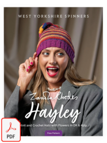 West Yorkshire Spinners Knitted Hats Pattern by Zandra Rhodes