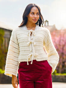 West Yorkshire Spinners Fable Aran - Pixie Crochet Tie Cardigan - Knitting Pattern / Kit
