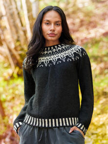 West Yorkshire Spinners Fable Aran - Sigird Yoke Jumper - Knitting Pattern / Kit / Kit