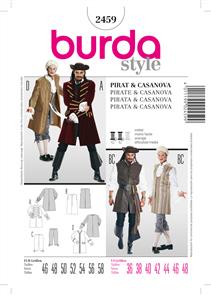 Burda Style B2459 Pirate & Casanova Costume Sewing Pattern