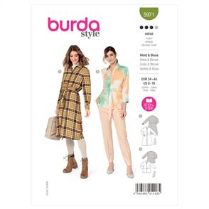 Burda Pattern 5971 Misses' Shirt Dress and Blouse