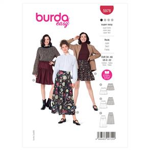 Burda Pattern 5978 Tiered Skirt with Elastic Waist