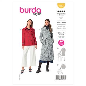 Burda Pattern 5984 Misses' Caban Jacket and Trench Coat