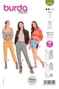 Burda Pattern 6054 Misses' Jogging Pants in Three Lengths