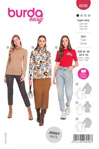 Burda Pattern 6056 Misses' Turtleneck Top