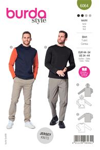 Burda Pattern 6064 Men's Classic Sweatshirt